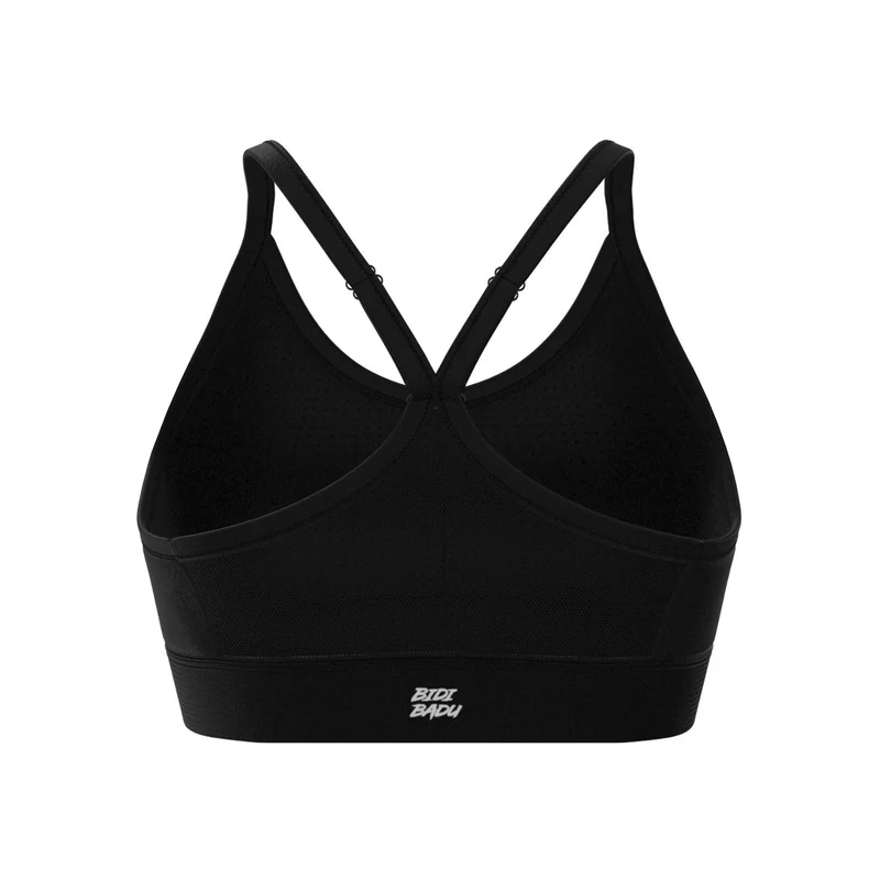 Crew Low Support Strappy Sport-BH Damen-Schwarz