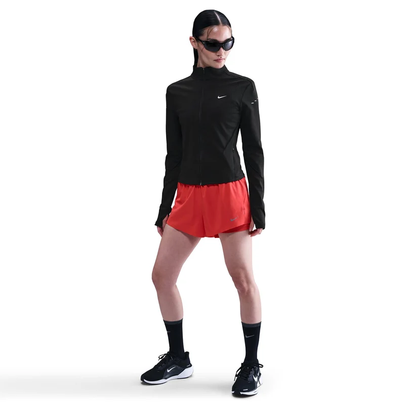 Swift Half-Zip Laufshirt Damen-Schwarz,Silber